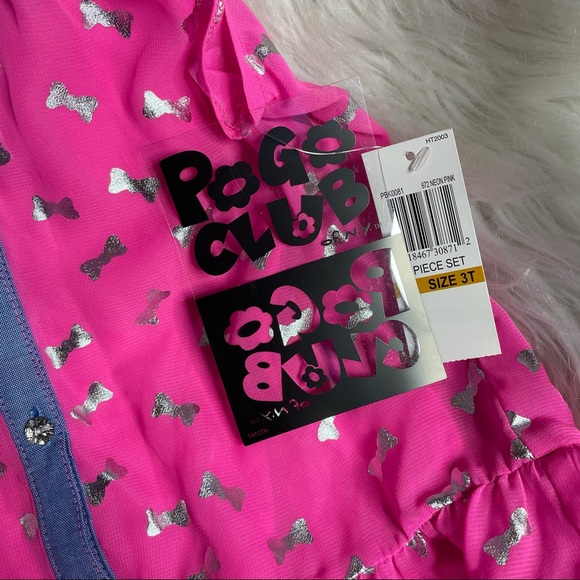 💕SALE 5 for $25 • Denim and Pink Bow Top - Picture 4 of 9